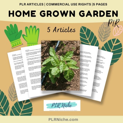Home Grown Garden Article Pack PLR