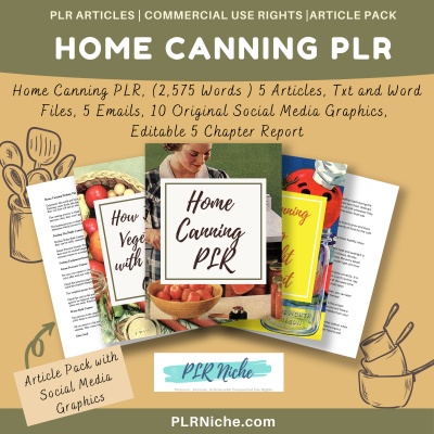 Home Canning Article Pack PLR