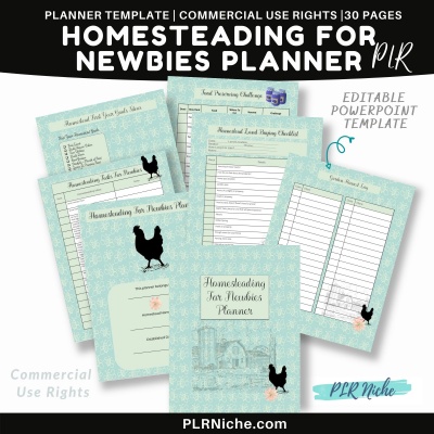 Homesteading For Newbies Planner PLR