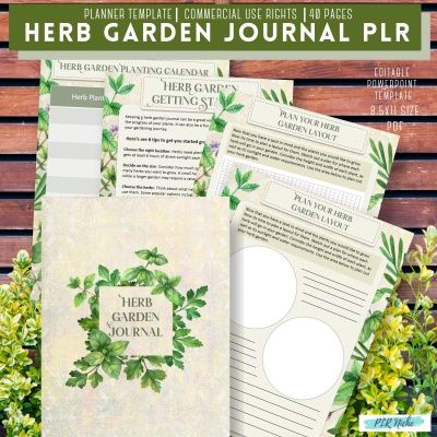 Herb Garden Journal PLR