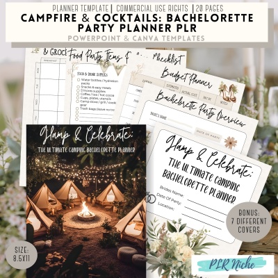 Campfire & Cocktails: Bachelorette Party Planner PLR