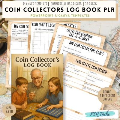 Coin Collecting Log Book PLR