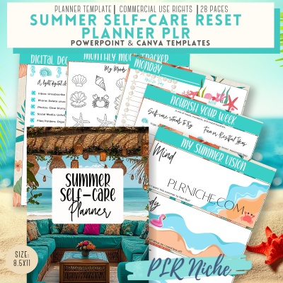 Summer Self-Care Reset Planner PLR
