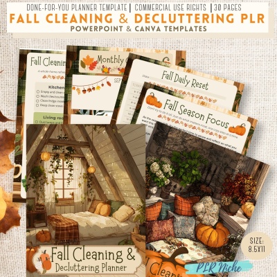 Fall Cleaning and Decluttering Planner PLR