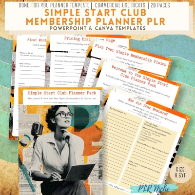 Simple Start Club Membership Planner PLR