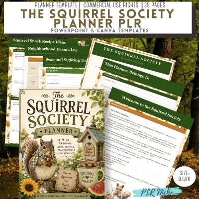 The Squirrel Society Planner PLR