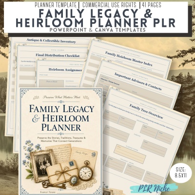 Family Legacy & Heirloom Planner PLR