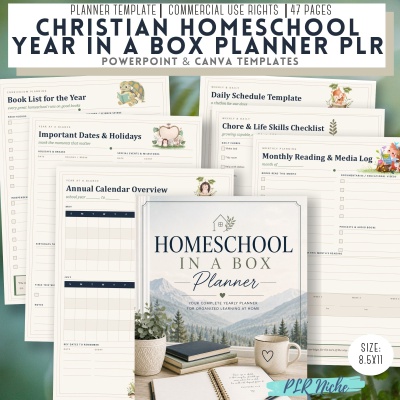Christian Homeschool In A Box Planner PLR