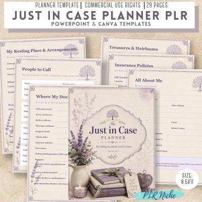 Just In Case Planner PLR