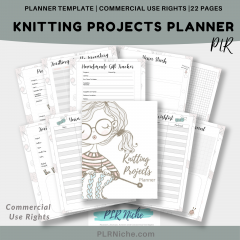 Knitting Projects Planner PLR Product