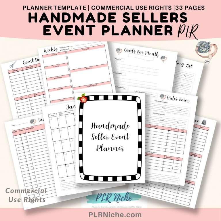 Handmade Sellers Event Planner PLR