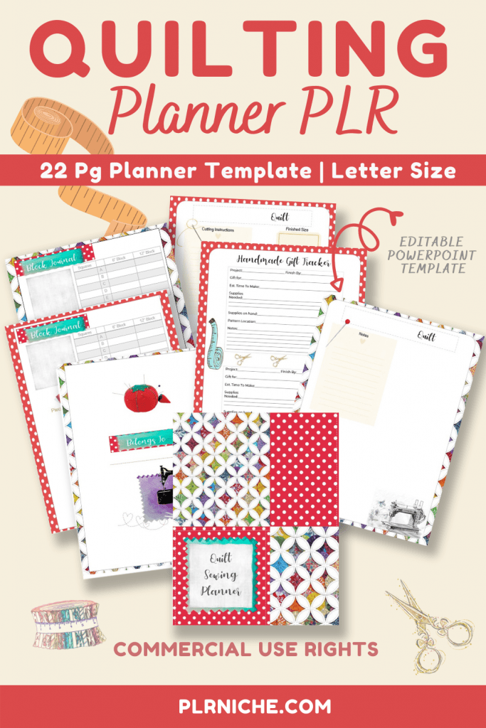 Quilt Planner PLR Pin