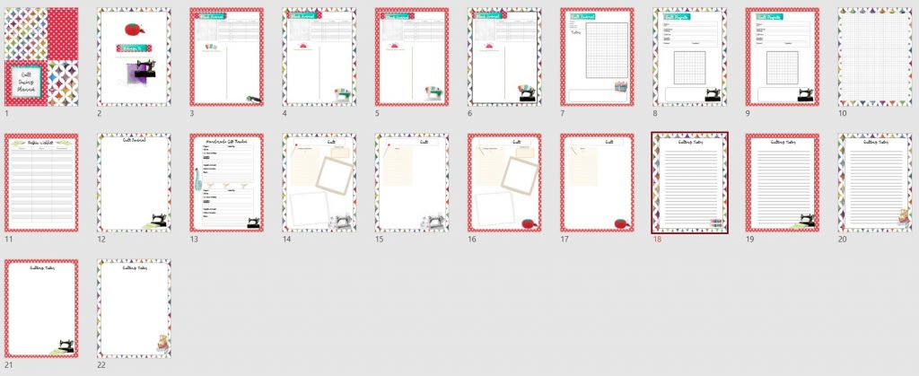 Quilting Planner PLR