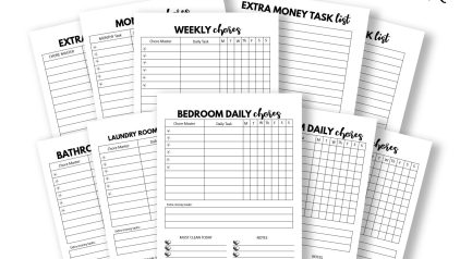 Plain Chore Charts Template