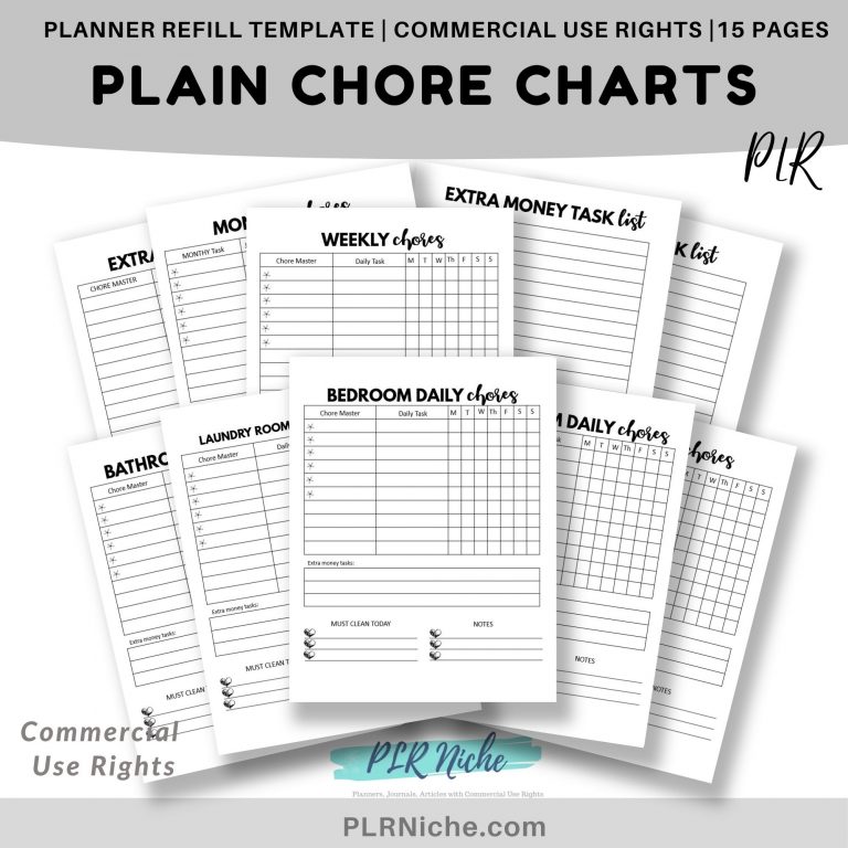 Plain Chore Charts Template