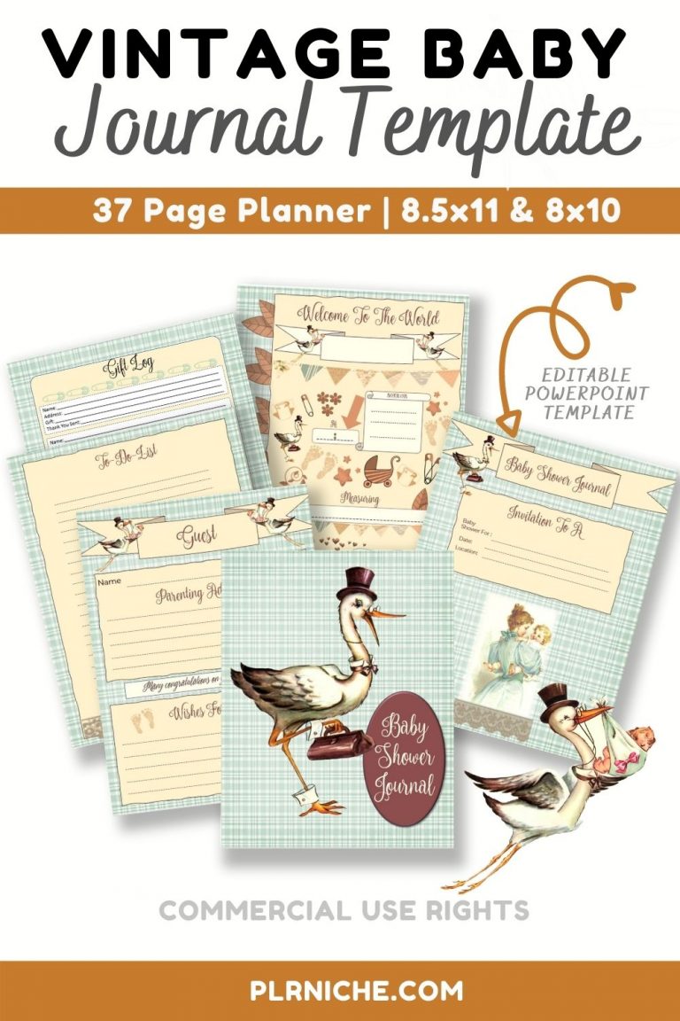 Vintage Baby Journal PLR