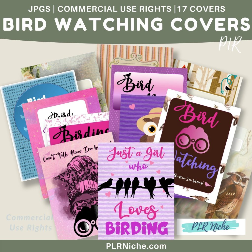 17 Bird Watching Covers PLR Green one