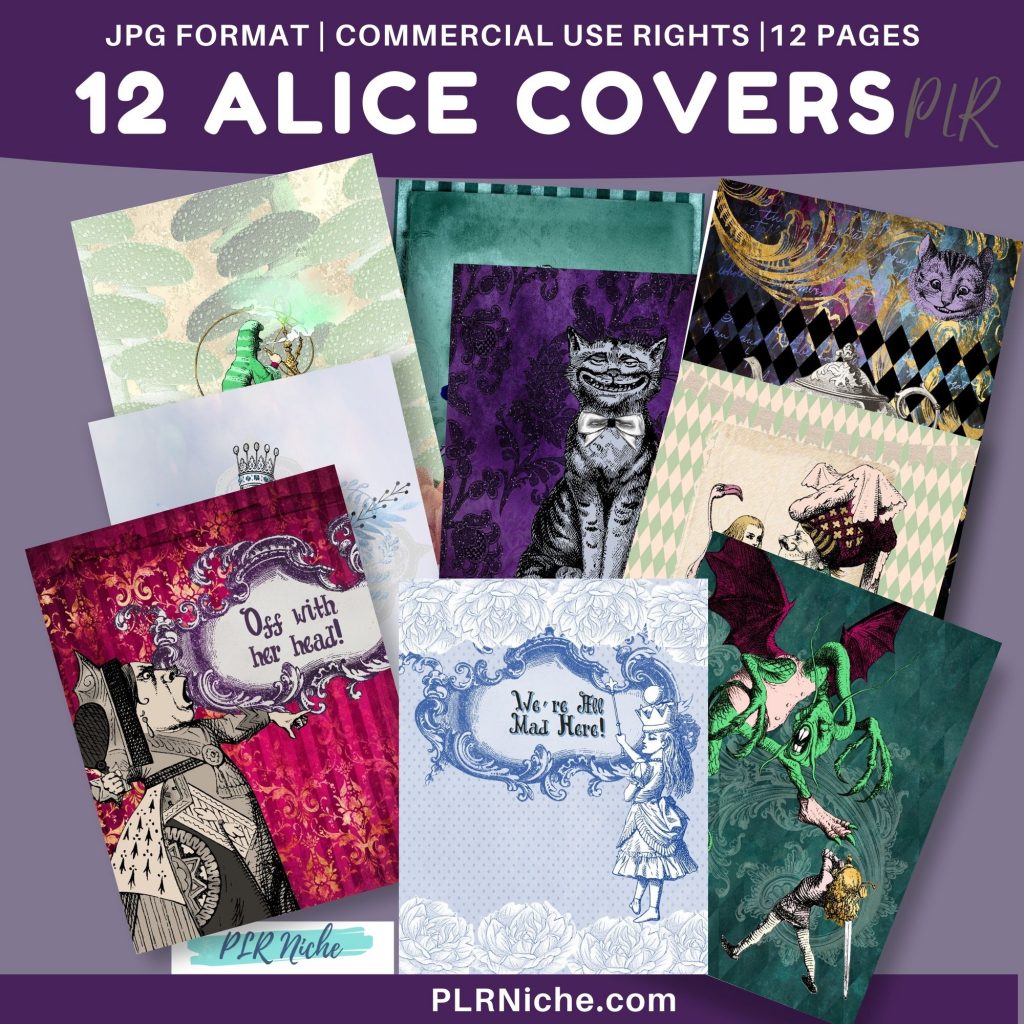 12 Alice Covers PLR JPG