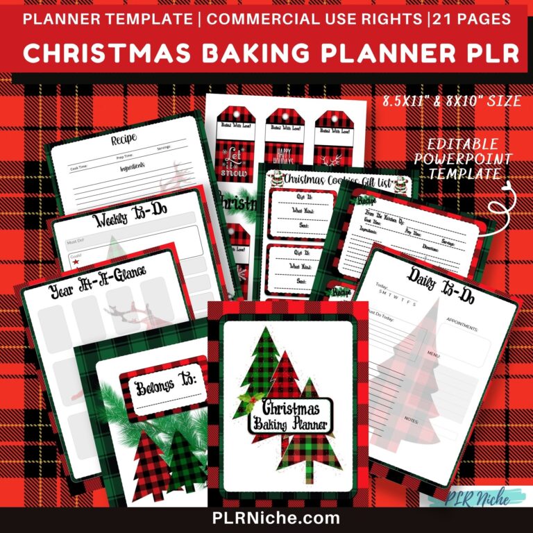 Christmas Baking Planner PLR
