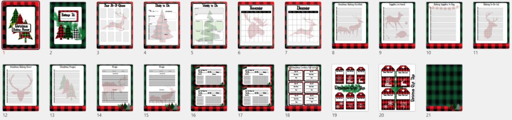 Christmas Baking Planner PLR