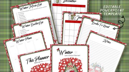 Winter Let It Snow Planner PLR
