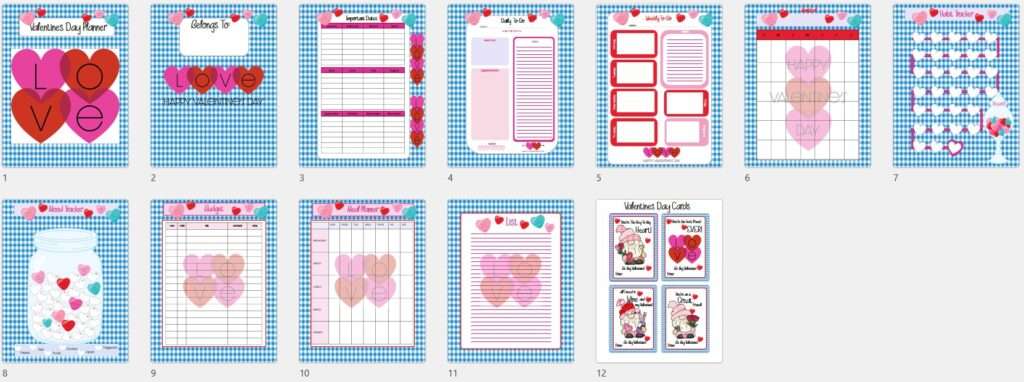 Valentines Day Planner PLR