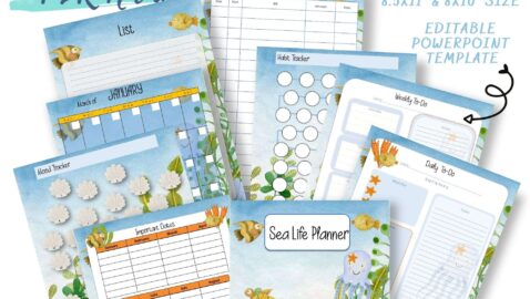 Sea Life Planner PLR 21 Pages