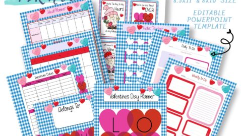 Valentines Day Planner Template 12 Pages