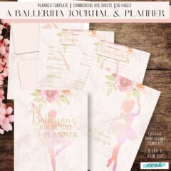 A Ballerina Journal & Planner PLR