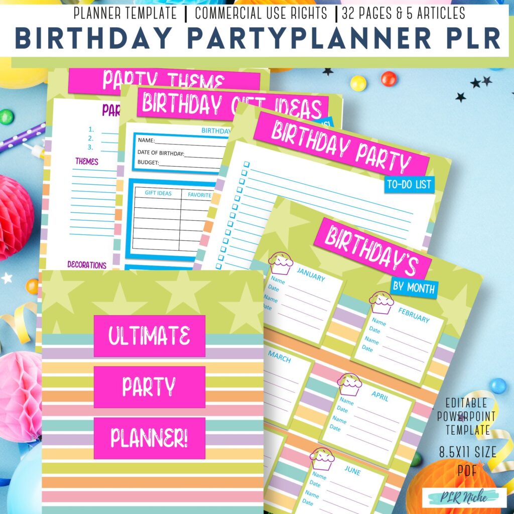 Birthday Party Planner PLR