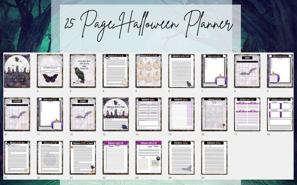 Halloween Planner PLR 25 Pages