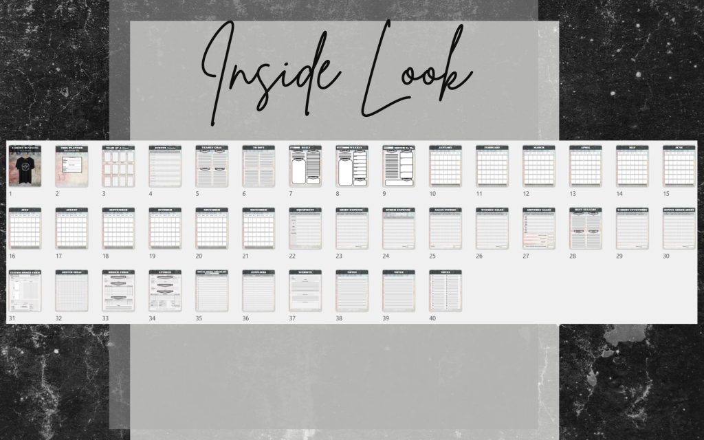 40 page planner plr