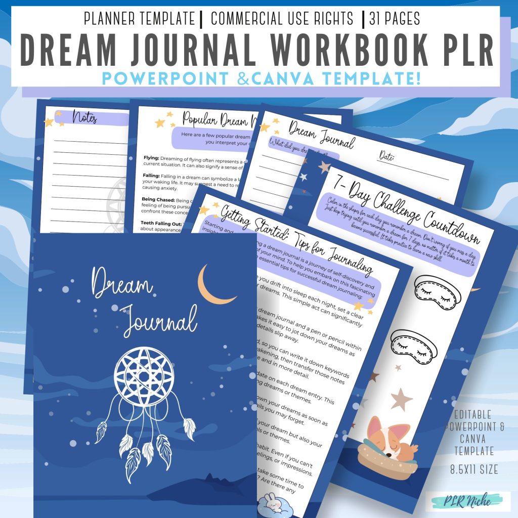 Dream Journal Workbook PLR PLRniche