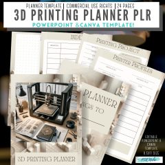 3D Printing Planner PLR PLRniche
