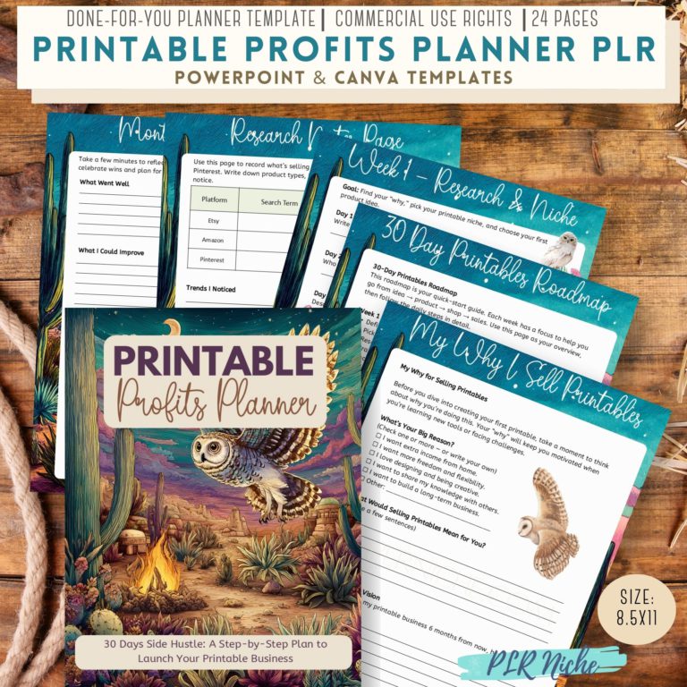 Printable Profits Planner PLR