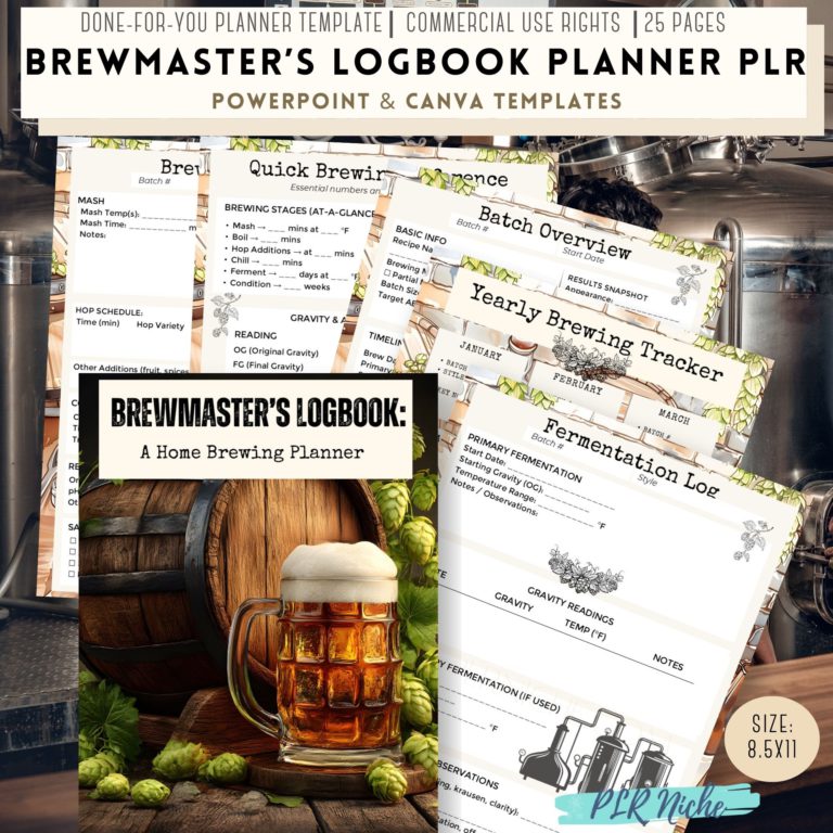 Brewmaster’s Logbook Planner PLR